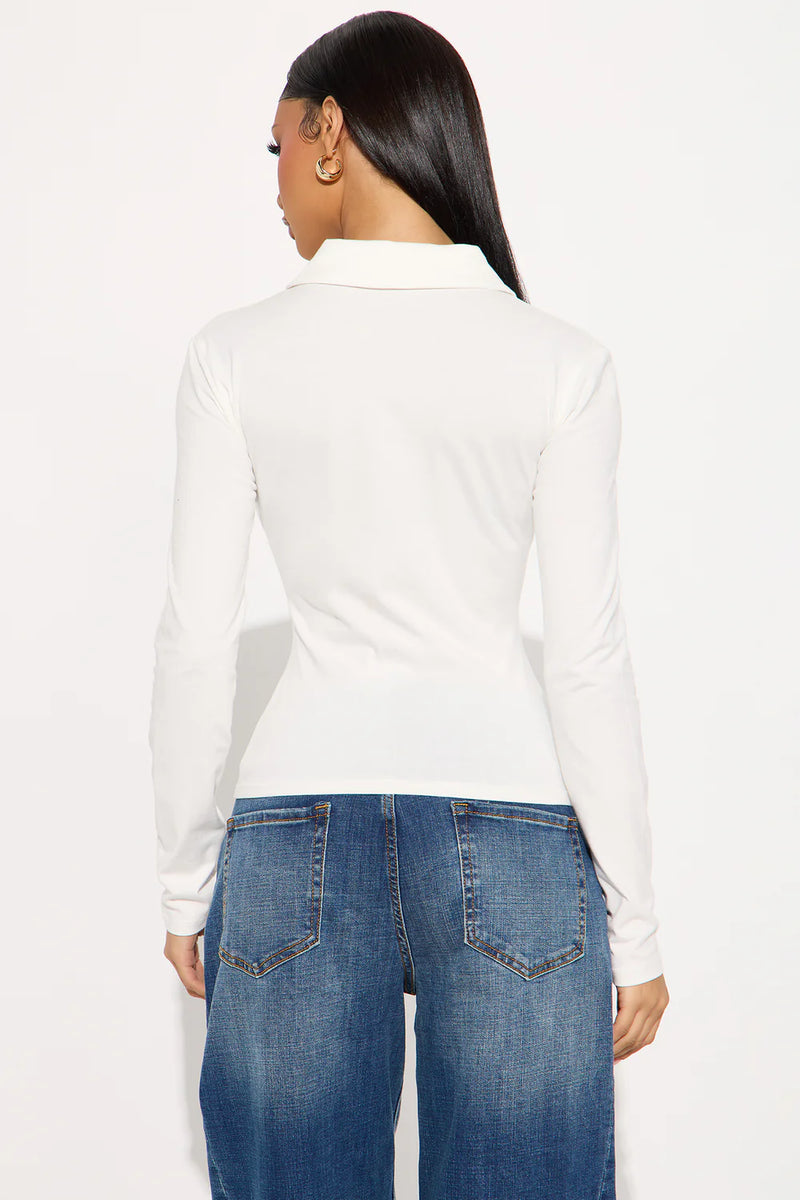 The Parisian Ruched Button-Down