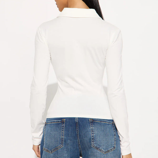 The Parisian Ruched Button-Down