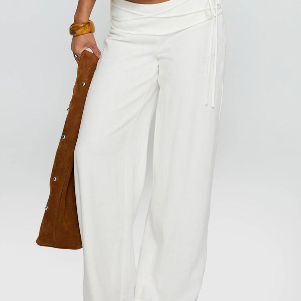 The Saint-Tropez Linen Wide-Leg Trousers