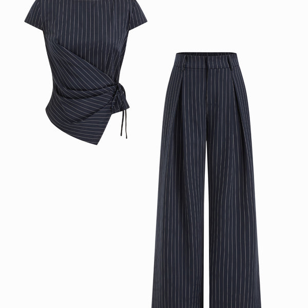 The Manhattan Pinstripe Tailored Set