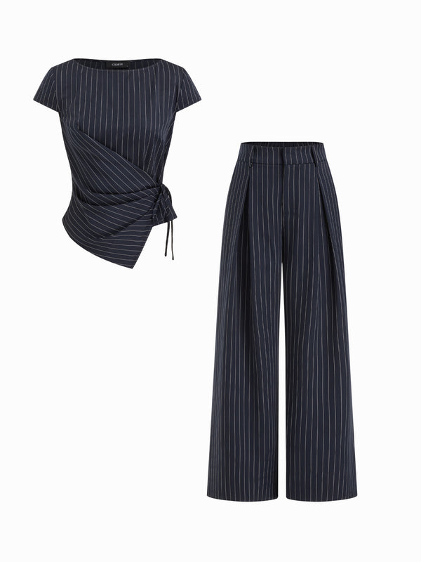 The Manhattan Pinstripe Tailored Set