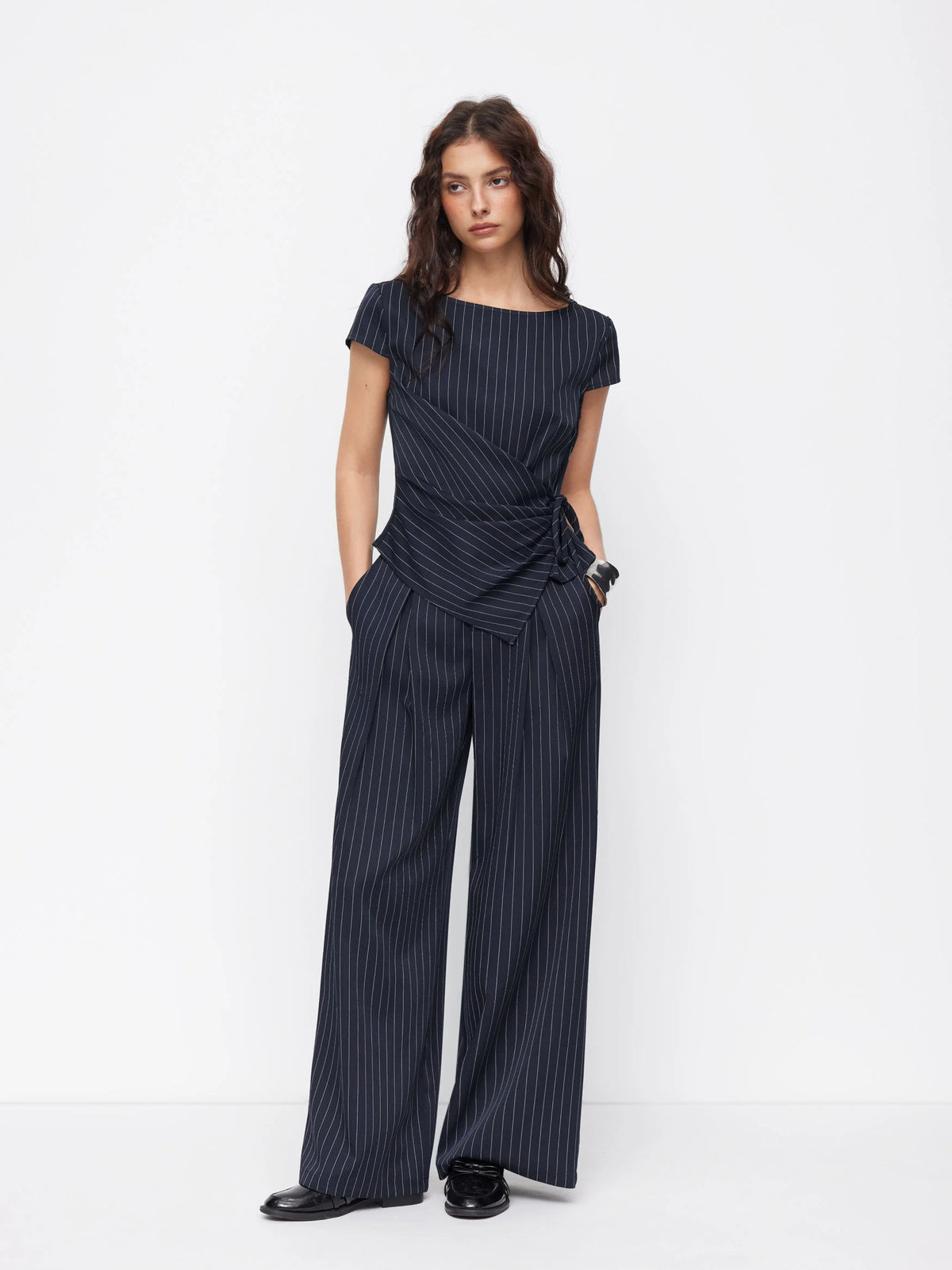 The Manhattan Pinstripe Tailored Set