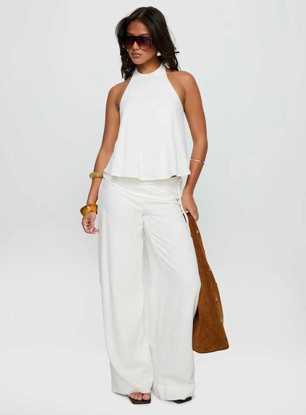 The Saint-Tropez Linen Wide-Leg Trousers