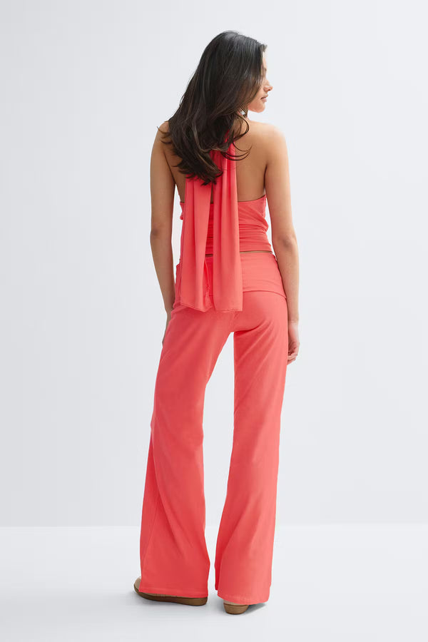 The Milan Fold-Over Wide-Leg Trousers