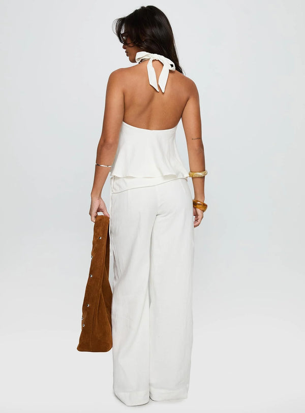 The Saint-Tropez Linen Wide-Leg Trousers