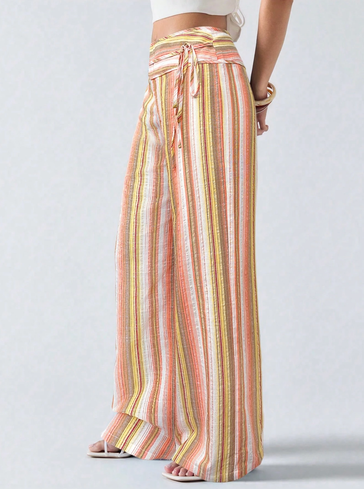 The Riviera Linen Wide-Leg Trousers