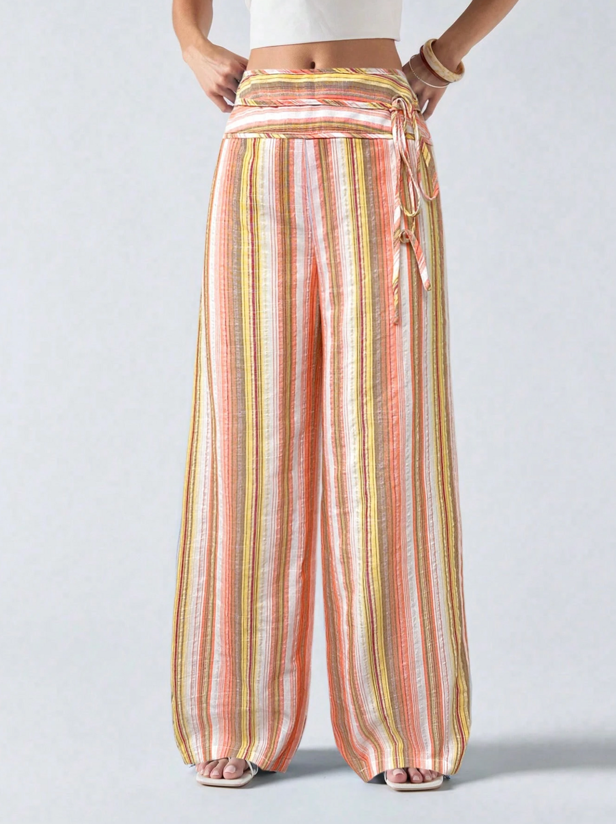 The Riviera Linen Wide-Leg Trousers