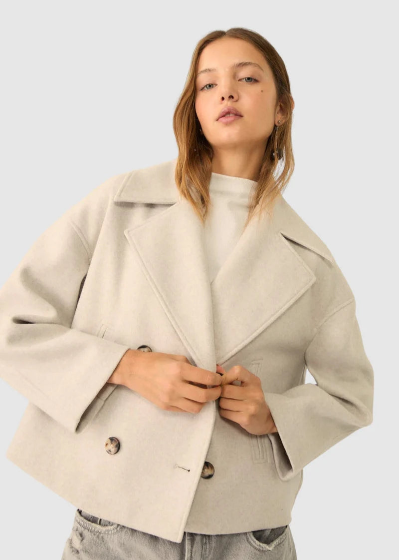 The London Cropped Peacoat
