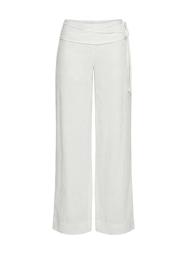The Saint-Tropez Linen Wide-Leg Trousers