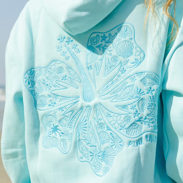 The Malibu Hibiscus Oversized Hoodie