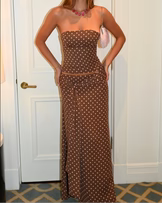 The Monaco Strapless Maxi Set